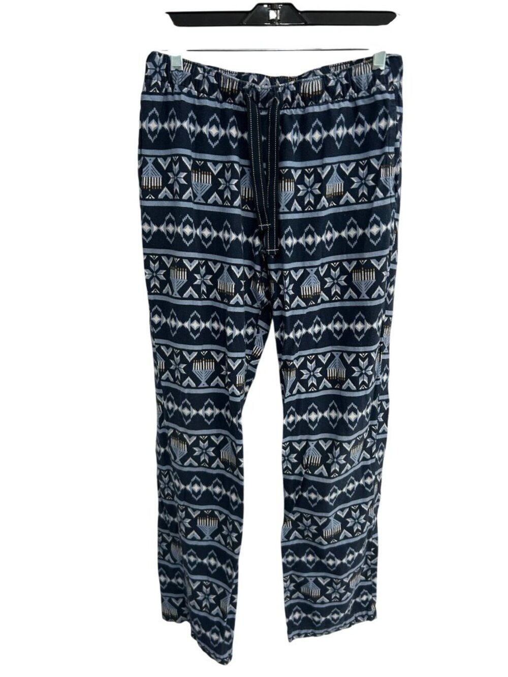 Old Navy Small Blue Hanukkah Pajama Pants Geometric 100% Cotton Kitschy Cozycore